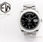 Rolex DayDate 40mm Replica Watch 2836 Black Face President Strap